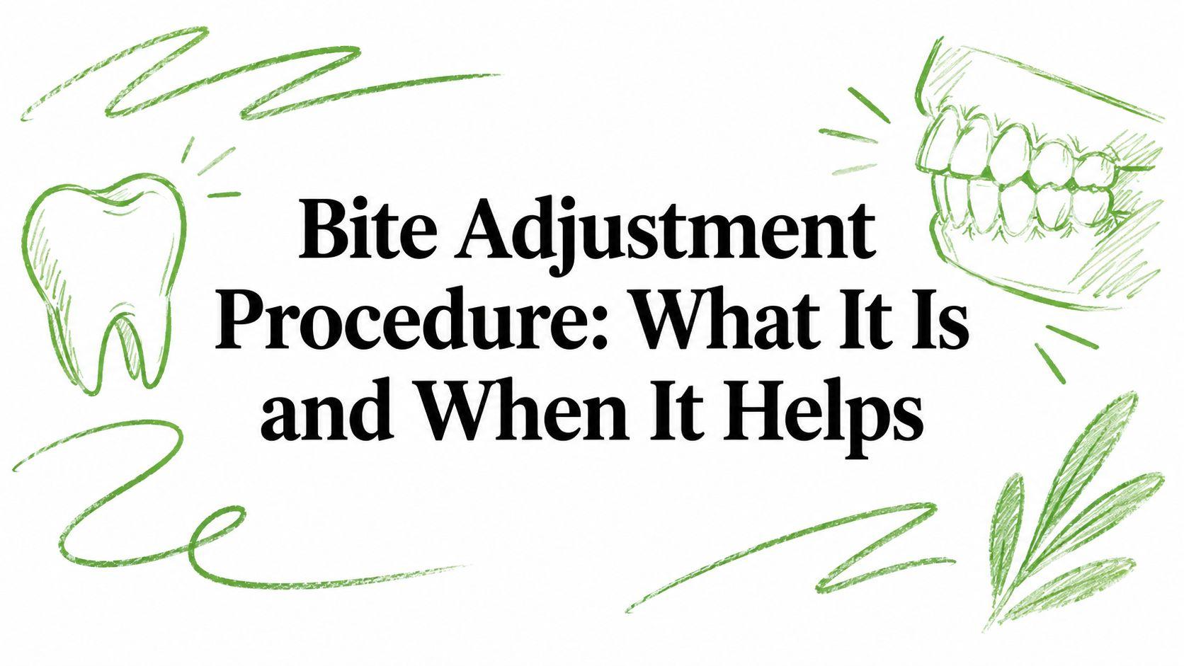 Bite Adjustment Procedure: What It Is and When It Helps