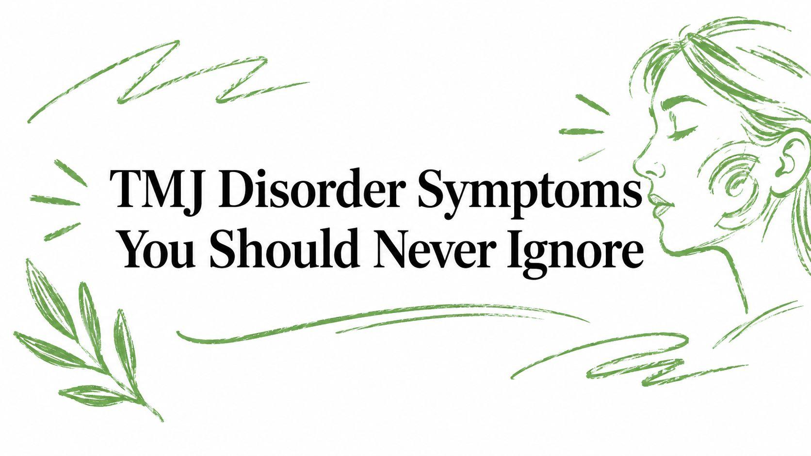 TMJ Disorder Symptoms You Should Never Ignore